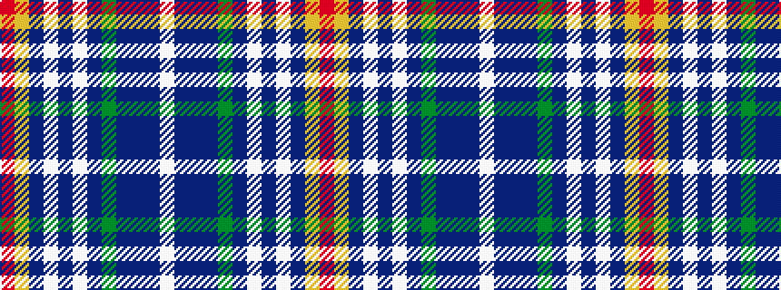 idealised woven sample of pattern RYBWBWBGBBBW
