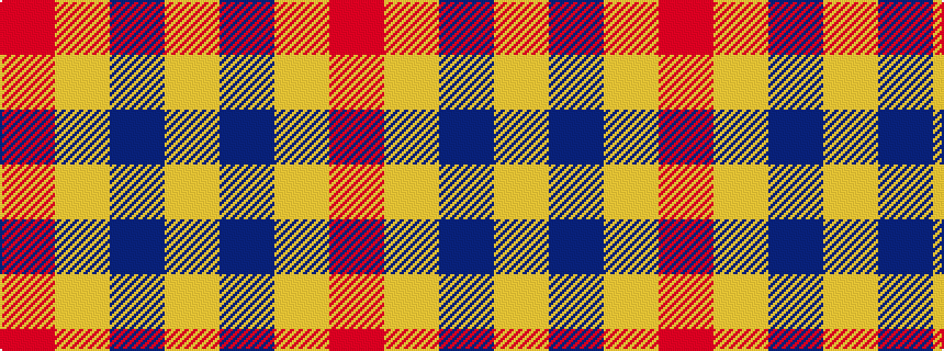 idealised woven sample of pattern RYBY
