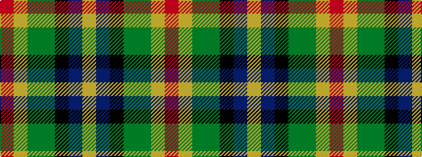 idealised woven sample of pattern RYGGKBY