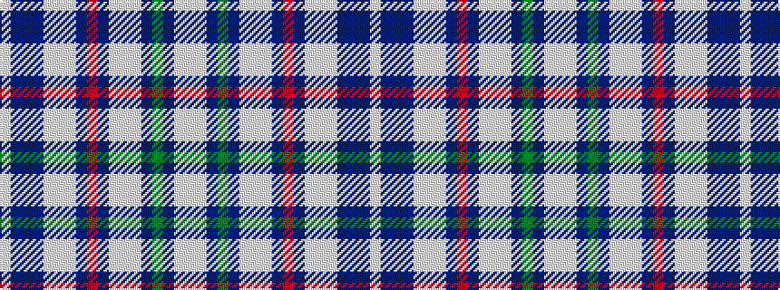 idealised woven sample of pattern WBBBWWWBRBWWWBGBWW