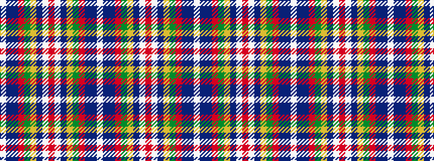 idealised woven sample of pattern WBBRGYBWRWBYGRBBW