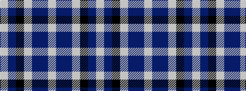 idealised woven sample of pattern WBBWKBW