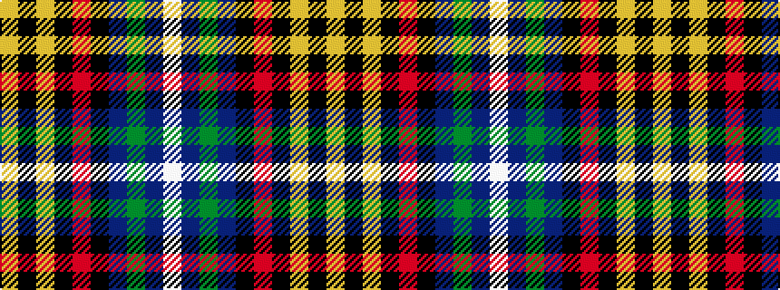 idealised woven sample of pattern WBGBKRKYKY
