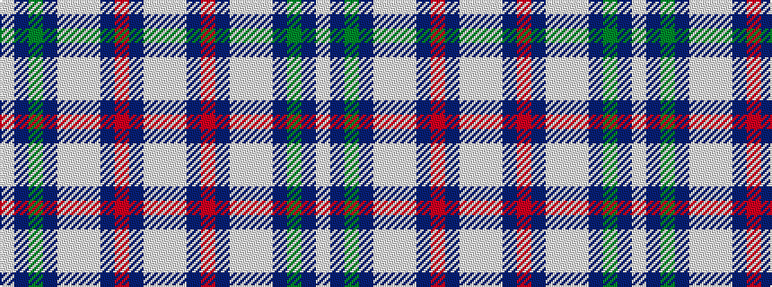 idealised woven sample of pattern WBGBWWWBRBWW