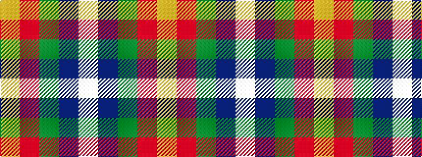 idealised woven sample of pattern WBGRY