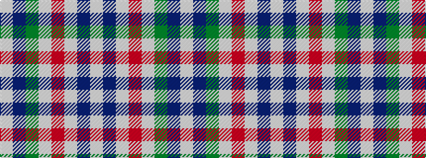 idealised woven sample of pattern WBGWRWBW