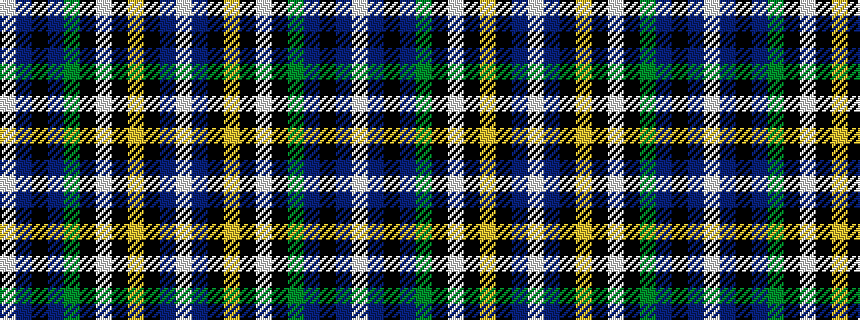 idealised woven sample of pattern WBKBGKWKYKBW