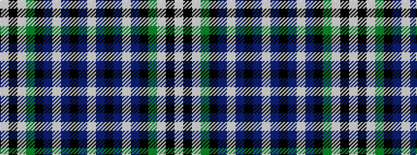 idealised woven sample of pattern WBKBWBKGWKW