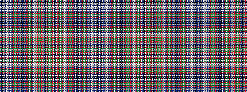 idealised woven sample of pattern WBKWBWWWBWBRGWGRBWKBKWBRGWGRBWWWRGWGRWBKWRGW