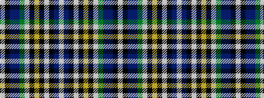 idealised woven sample of pattern WBKWKYKWGBBKW