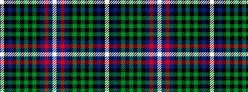 idealised woven sample of pattern WBRBKGKGKGKBKW