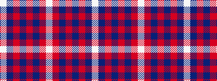 idealised woven sample of pattern WBRBRBRW