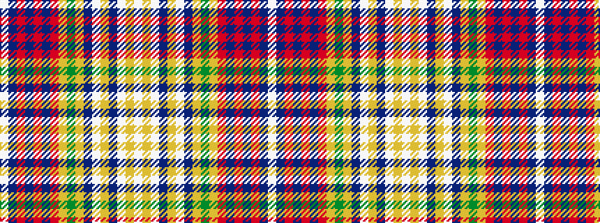 idealised woven sample of pattern WBRBRBRYGYBWYBWYW