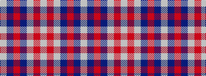 idealised woven sample of pattern WBRBWRW