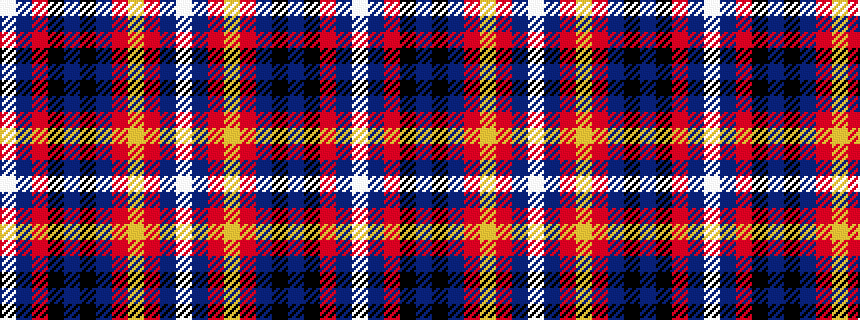 idealised woven sample of pattern WBRKBKBRYRBW