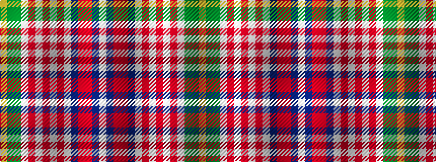 idealised woven sample of pattern WBRRBWRWRWRWGGY