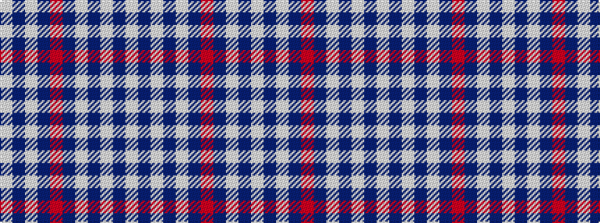 idealised woven sample of pattern WBWBRBWBWBW
