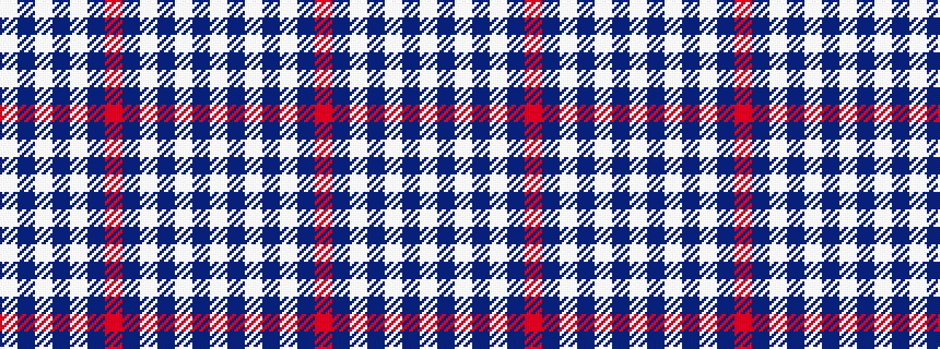 idealised woven sample of pattern WBWBWBRBWBWBW