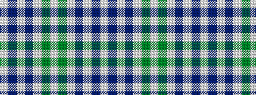 idealised woven sample of pattern WBWBWGW