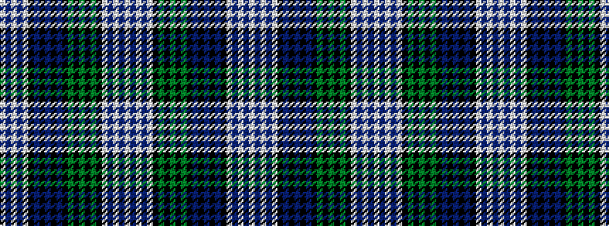 idealised woven sample of pattern WBWBWKBKBKBKGKGKGKWBWBW