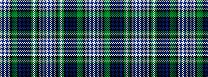 idealised woven sample of pattern WBWBWKGGGKBKBKBKGWGKWBWBW