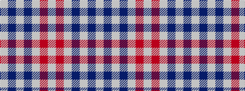 idealised woven sample of pattern WBWBWRW
