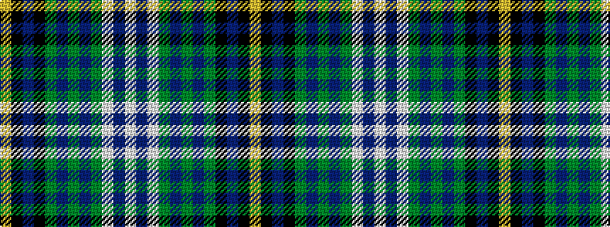 idealised woven sample of pattern WBWGBGBGKBKY