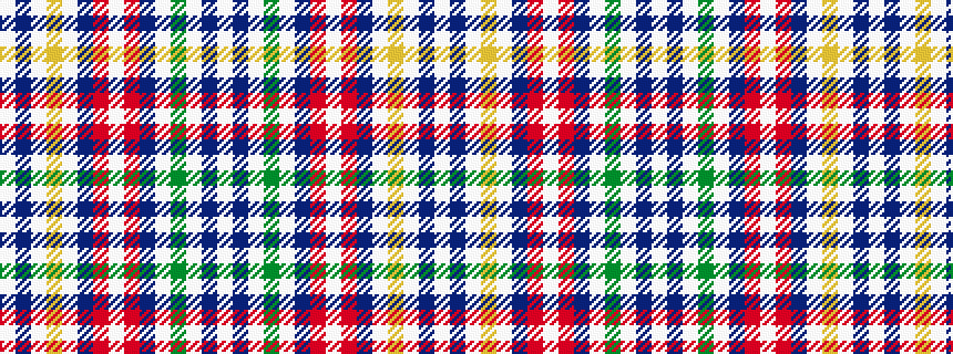 idealised woven sample of pattern WBWGWBRWRBWYWBW