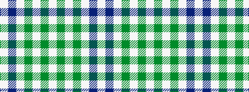 idealised woven sample of pattern WBWGWGW