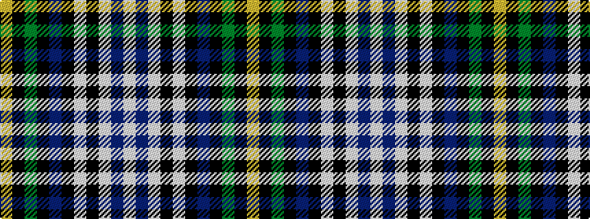 idealised woven sample of pattern WBWKWKBKGKY