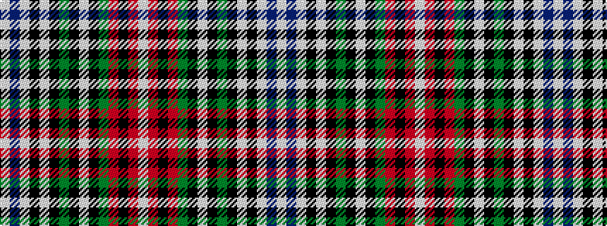 idealised woven sample of pattern WBWKWKGKWKGRKRW
