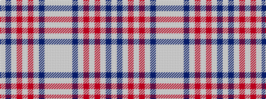 idealised woven sample of pattern WBWRWRWBWWW