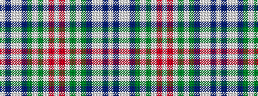 idealised woven sample of pattern WBWWBGWGWRW