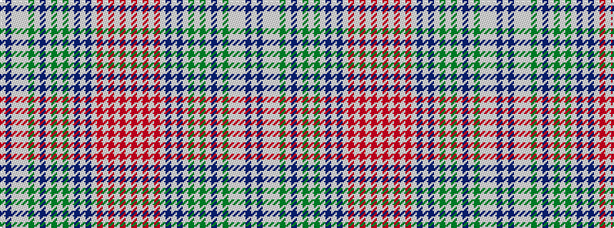 idealised woven sample of pattern WBWWWGWBWGWGWBWBWRWRWRW