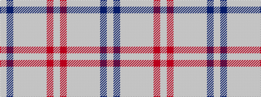idealised woven sample of pattern WBWWWWWRW