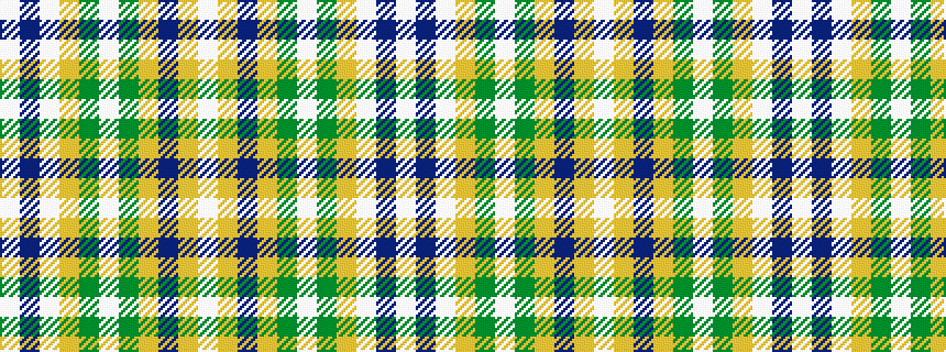 idealised woven sample of pattern WBWYGWGYBYW