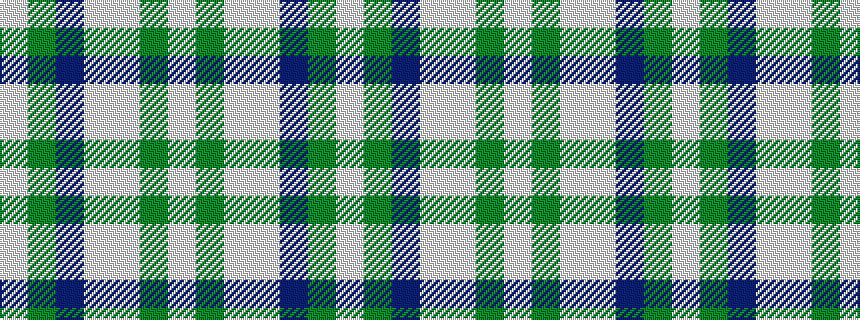 idealised woven sample of pattern WGBWWGW