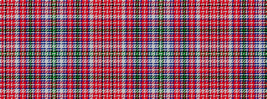 idealised woven sample of pattern WGKWBWWWBWBRRWRRBWKGKWBRRWRRBWWWRRWRRWRKWRRW