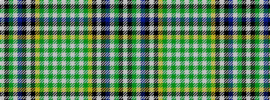 idealised woven sample of pattern WGWGWGYKWKBWGKW