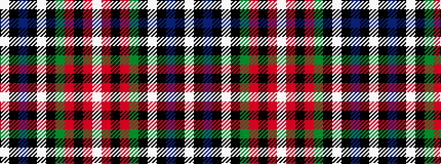 idealised woven sample of pattern WKBKWKGRKRW