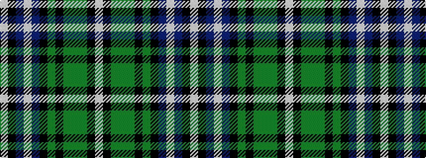 idealised woven sample of pattern WKBWBKGKGGGKW