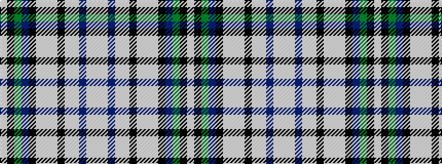 idealised woven sample of pattern WKGBKWWWKWWBWW