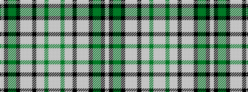 idealised woven sample of pattern WKGGKWWWKWWGWW