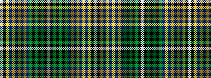 idealised woven sample of pattern WKGKGKGBYBYBYBYKW