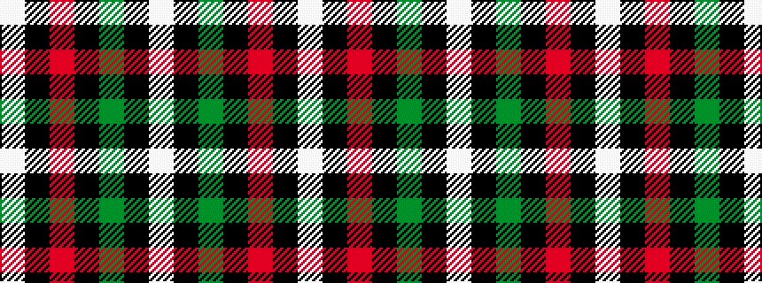 idealised woven sample of pattern WKGKRKW