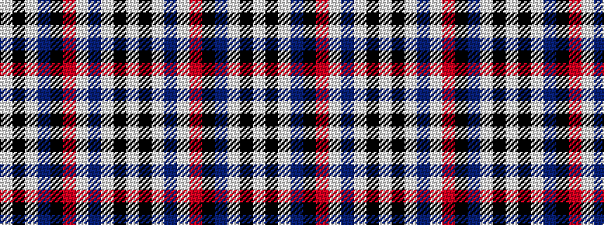 idealised woven sample of pattern WKWBKRWBWKW