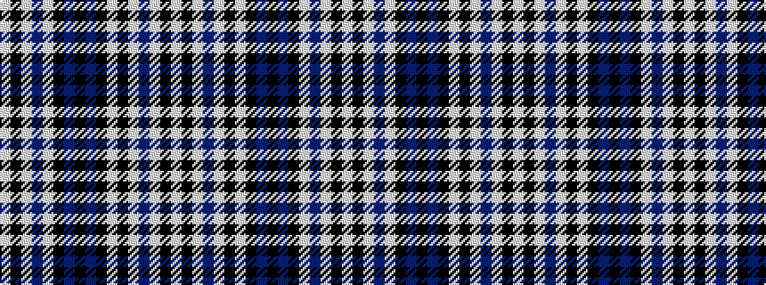 idealised woven sample of pattern WKWBWKBKBKWKWBWKW