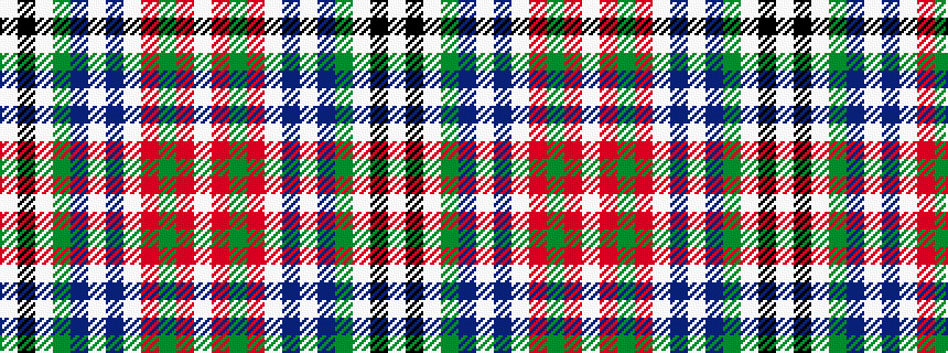 idealised woven sample of pattern WKWGBWBWRGRW