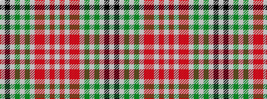idealised woven sample of pattern WKWGWGWRRWRW