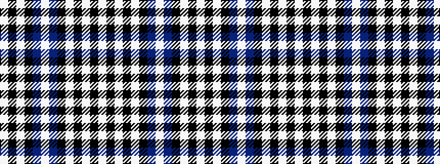 idealised woven sample of pattern WKWKBWBKWKWKW